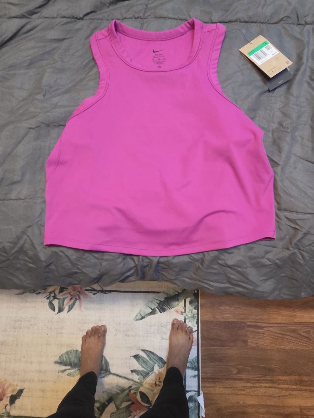 Nike Hot Pink Cropped Athletic Tank